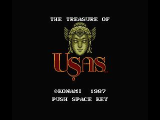 The Treasure of Usas (MSX) screenshot: Title screen