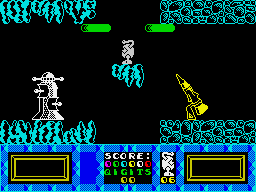 Tremor (ZX Spectrum) screenshot: Game start - 4 possible directions