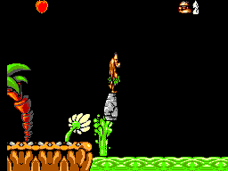 Chuck Rock (SEGA Master System) screenshot: Let's travel the poisonous sea