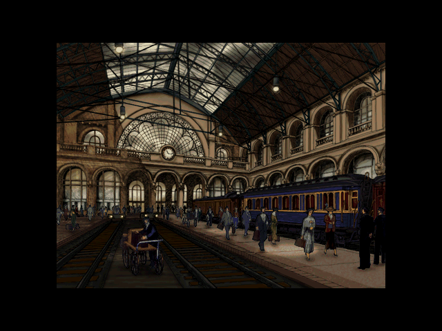 The Last Express (DOS) screenshot: At the station