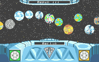 Trivial Pursuit: A New Beginning (Atari ST) screenshot: Choose a planet