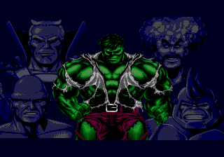The Incredible Hulk (Genesis) screenshot: The Hulk from the Intro