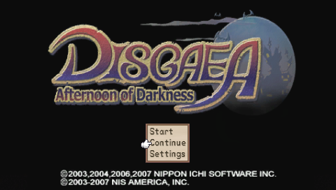Disgaea: Afternoon of Darkness (PSP) screenshot: Title Screen