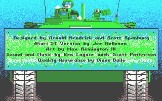 M1 Tank Platoon (Atari ST) screenshot: Credits