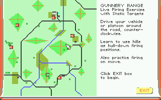 M1 Tank Platoon (Atari ST) screenshot: The Map