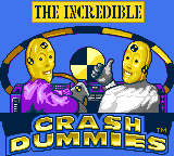 The Incredible Crash Dummies (Game Gear) screenshot: Title screen