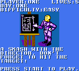 The Incredible Crash Dummies (Game Gear) screenshot: Mission of the day