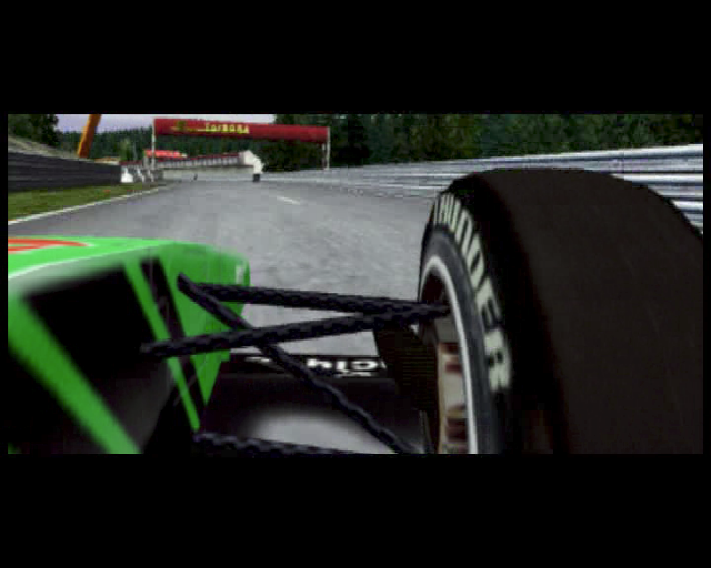 RS3: Racing Simulation Three (PlayStation 2) screenshot: After the game has displayed the company logos it enters an animated cinematic sequence showing cars and pretty girls