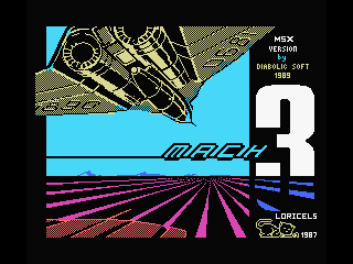 Mach 3 (MSX) screenshot: Title screen