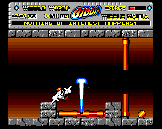 Wibble World Giddy: Wibble Mania! (Amiga) screenshot: Broken pipe