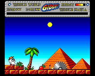 Wibble World Giddy: Wibble Mania! (Amiga) screenshot: See-saw