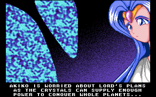 Gunbee F-99: The Kidnapping of Lady Akiko (Amiga) screenshot: The fair princess