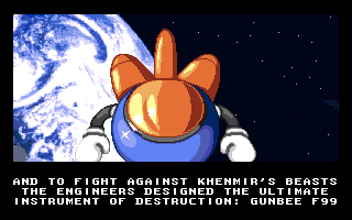 Gunbee F-99: The Kidnapping of Lady Akiko (Amiga) screenshot: Our sprite