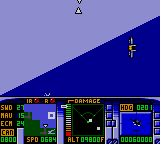 F-15 Strike Eagle (Game Gear) screenshot: In-flight above the sea