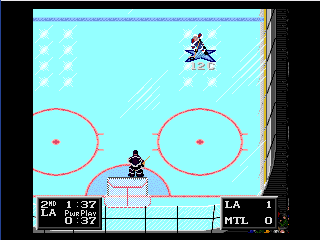 NHL '94 (Genesis) screenshot: On the breakaway