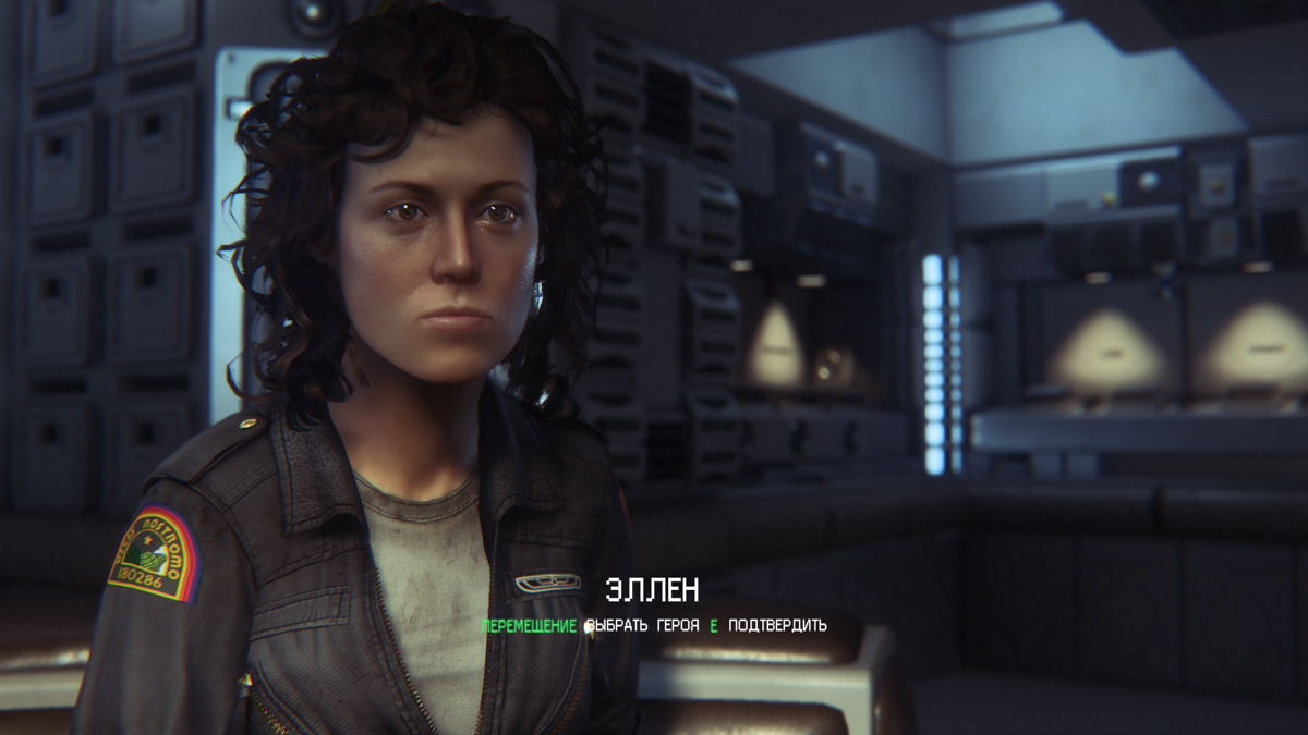 Alien: Isolation - Crew Expendable (Windows) screenshot: You're on a mission to be the bait for the alien. Choose Ellen Ripley...
