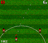 Ultimate Soccer (Game Gear) screenshot: Pointing a throw