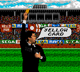 Ultimate Soccer (Game Gear) screenshot: Yellow card