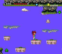 Keith Courage in Alpha Zones (TurboGrafx-16) screenshot: Reverse Zone - Overworld
