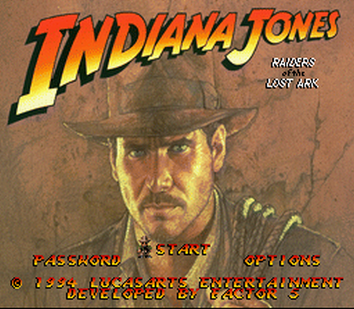 Indiana Jones' Greatest Adventures (SNES) screenshot: Title