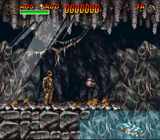 Indiana Jones' Greatest Adventures (SNES) screenshot: Cave