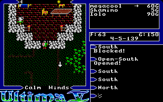Ultima V: Warriors of Destiny (Atari ST) screenshot: Three friends begin theirs journey