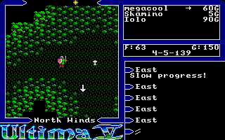 Ultima V: Warriors of Destiny (Atari ST) screenshot: It's dark and kind of depressive