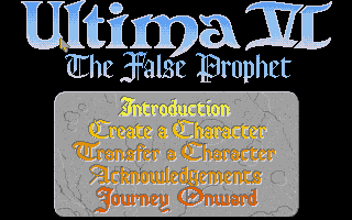Ultima VI: The False Prophet (Atari ST) screenshot: Title screen