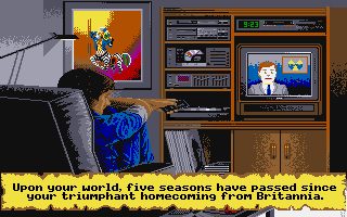 Ultima VI: The False Prophet (Atari ST) screenshot: Avatar is bored