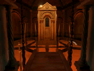 Riven: The Sequel to Myst (Windows Mobile) screenshot: Golden elevator chamber