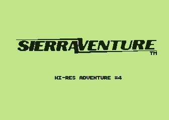 Hi-Res Adventure #4: Ulysses and the Golden Fleece (Atari 8-bit) screenshot: SierraVenture/title screen 1 (second release)