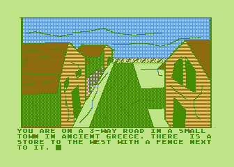 Hi-Res Adventure #4: Ulysses and the Golden Fleece (Atari 8-bit) screenshot: The starting location