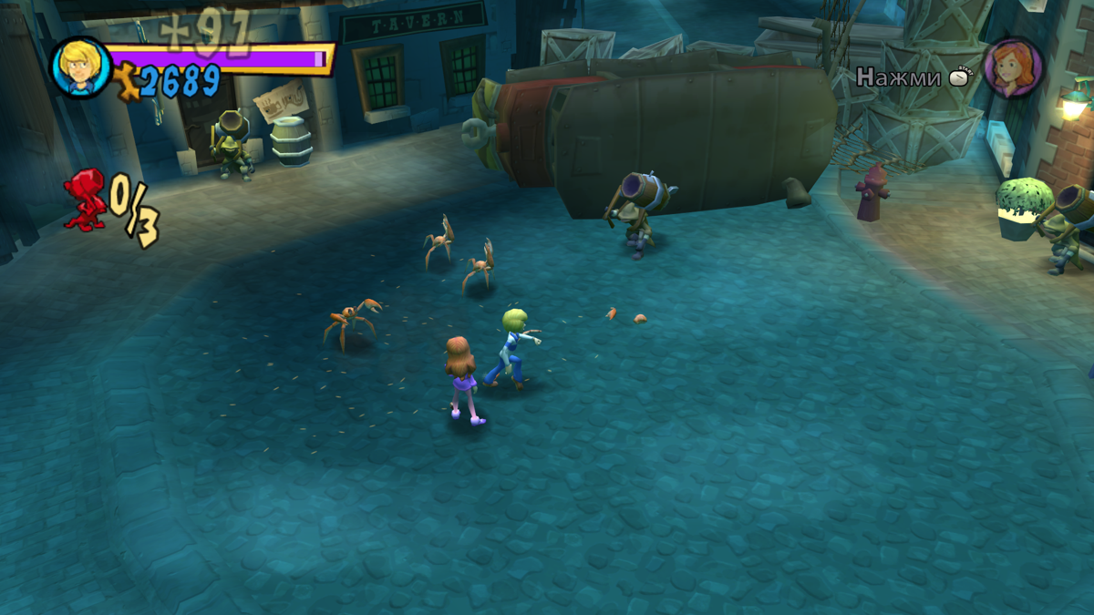Scooby-Doo!: First Frights (Windows) screenshot: Fighting some fishmen
