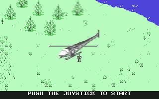 Infiltrator II (Commodore 64) screenshot: Ready to infiltrate enemy base