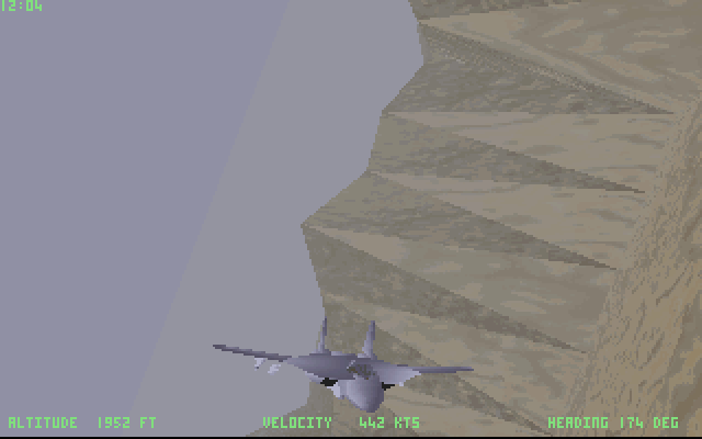 Combat Air Patrol (DOS) screenshot: External rear view