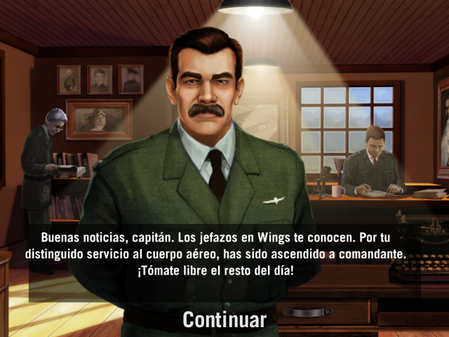 Wings!: Remastered Edition (Windows) screenshot: Colonel Farrah has a moustache now...