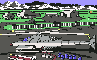 Infiltrator II (Commodore 64) screenshot: Prepare for takeoff