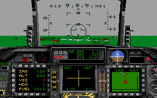 F-16 Combat Pilot (Amiga) screenshot: Landing approach