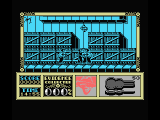 The Untouchables (MSX) screenshot: The warehouse is full of thiefs