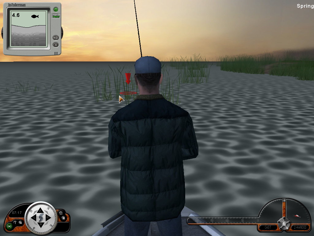 In-Fisherman Freshwater Trophies (Windows) screenshot: Your fishfinder will help you find the fish... including big ones