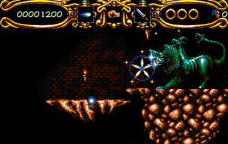 Myth: History in the Making (Amiga CD32) screenshot: Died at the first bigger enemy