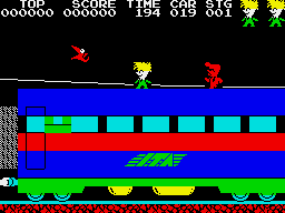 Stop the Express (ZX Spectrum) screenshot: Have to avoid these