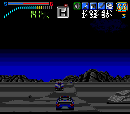 Victory Run (TurboGrafx-16) screenshot: The desert at night