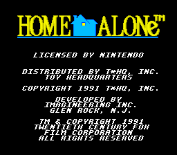 Home Alone (SNES) screenshot: Title screen