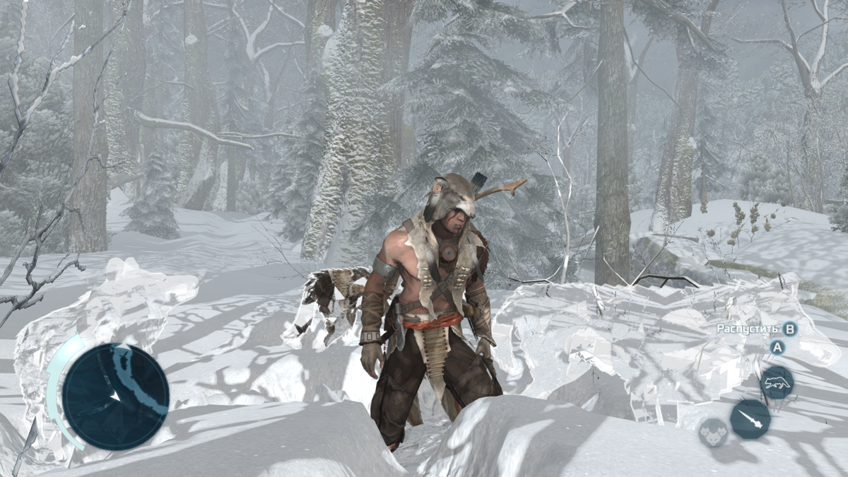 Assassin's Creed III: The Tyranny of King Washington - The Infamy (Windows) screenshot: Ratonhnhaké:ton can now summon wolves whenever he wishes