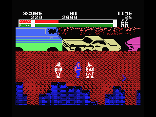 Vigilante (MSX) screenshot: Finish tem off