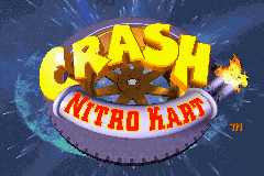 Crash Nitro Kart (Game Boy Advance) screenshot: Title screen.