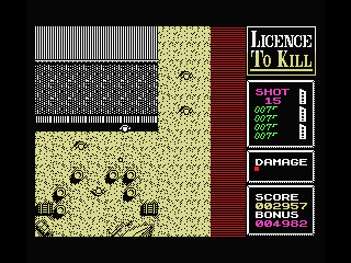 007: Licence to Kill (MSX) screenshot: Ground scene