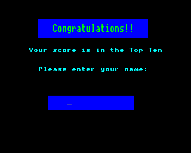 Maze (BBC Micro) screenshot: Congratulations