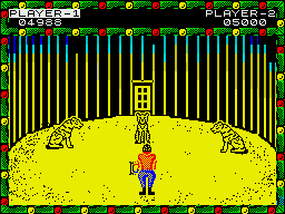 Circus Games (ZX Spectrum) screenshot: Tiger training